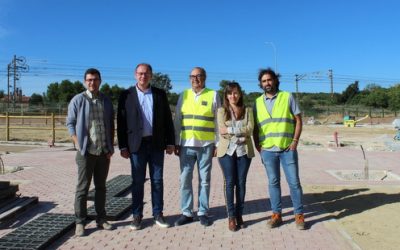 El alcalde de Almansa visita las obras del nuevo parque Miguel Ángel Blanco cofinanciado con Fondos Europeos